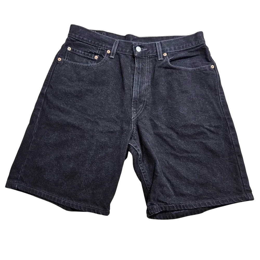 Levis 550 Denim‎ Shorts Mens W33 Black Relaxed Fit Vintage 2003 Cotton